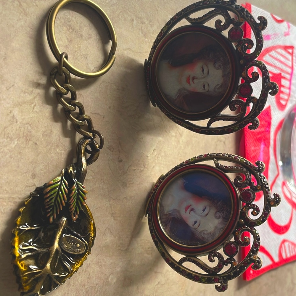 Jay Strongwater picture frames and keychain